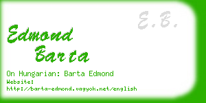 edmond barta business card